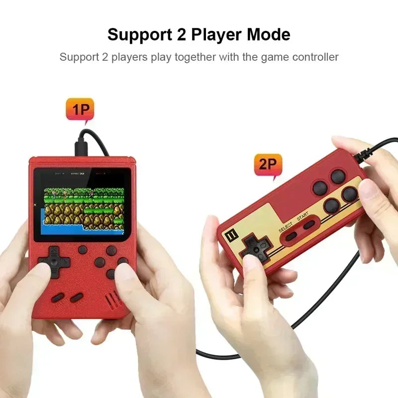 Retro Mini Handheld Video Game Console 8 Bit 3.0 Inch LCD Color Built-in 500 Games for Kids Christmas Gift