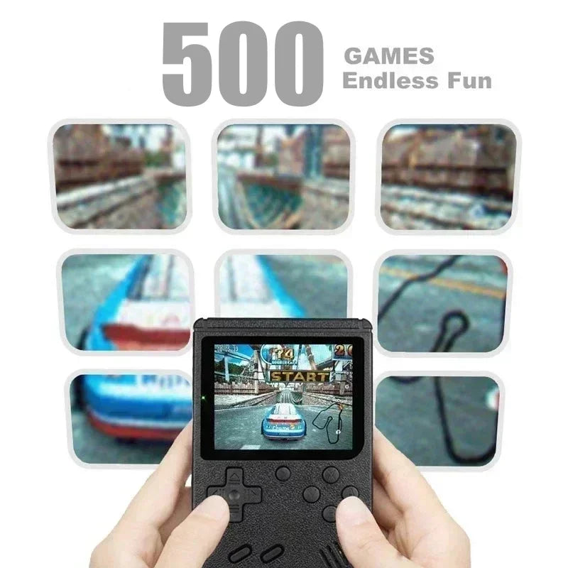 Retro Mini Handheld Video Game Console 8 Bit 3.0 Inch LCD Color Built-in 500 Games for Kids Christmas Gift