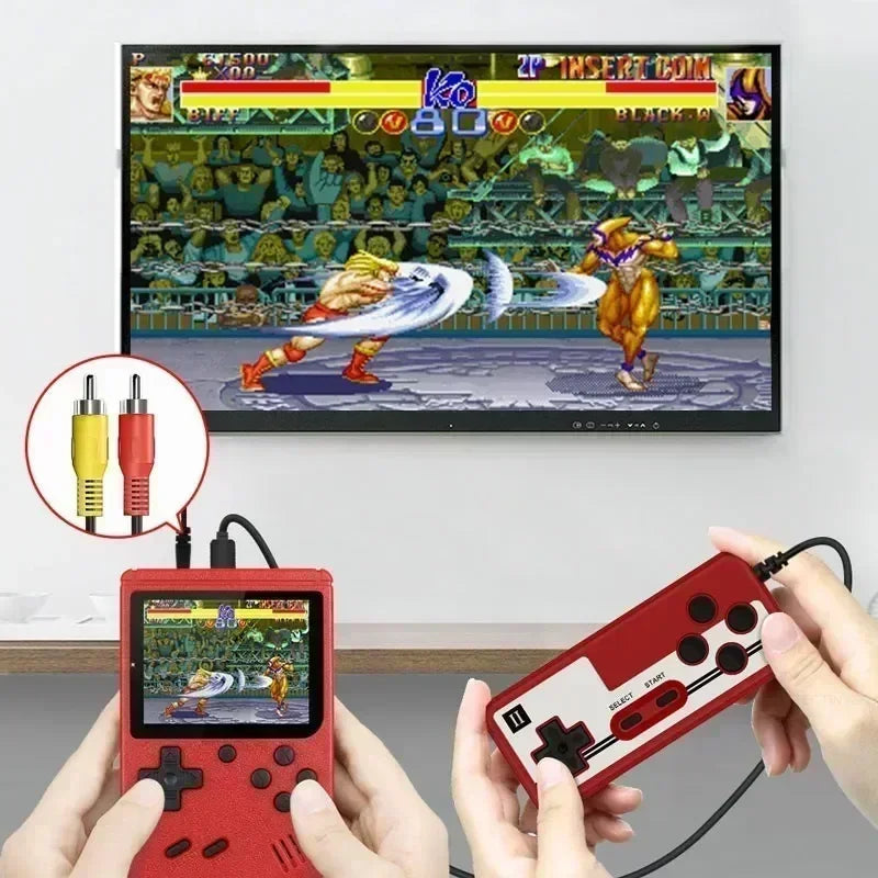 Retro Mini Handheld Video Game Console 8 Bit 3.0 Inch LCD Color Built-in 500 Games for Kids Christmas Gift